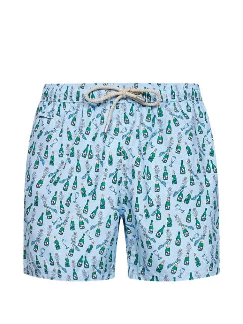 MC2 Saint Barth - Happy Sabrage Print Swim Shorts
