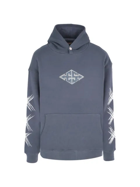 Exit Society - Xxx Logo-Detail Graphic-Print Hoodie