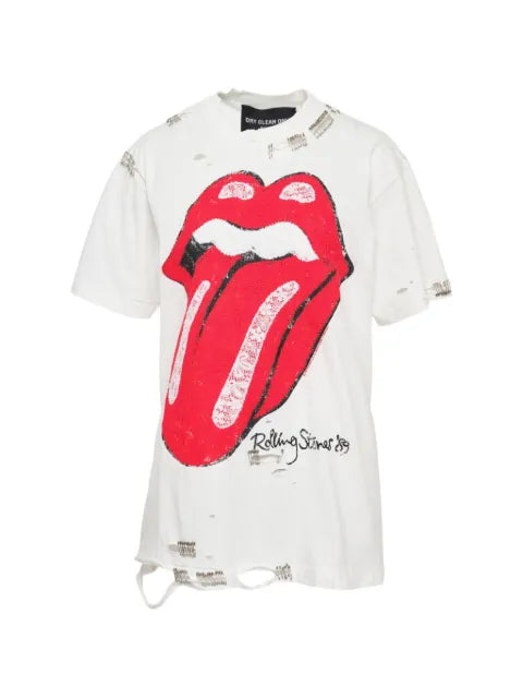 DRY CLEAN ONLY - Distressed-Effect T-Shirt