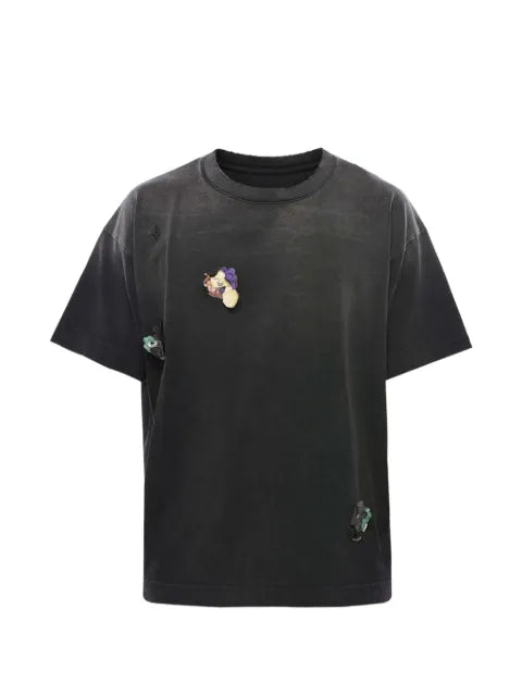 Givenchy - Washed-Effect Appliquã© T-Shirt