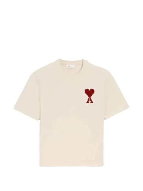 AMI Paris - Ami De Coeur Zigzag-Embroidered T-Shirt