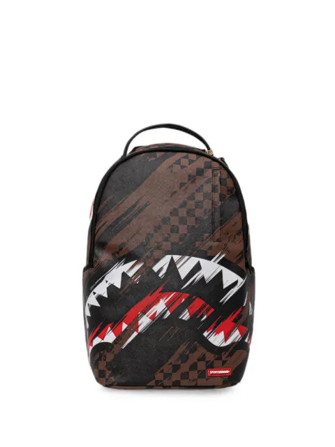 Sprayground - Shark-Print Checkered Backpack