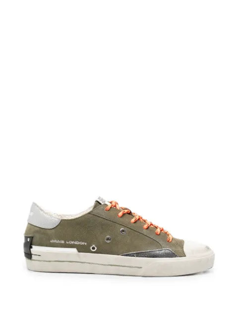 Crime London - Recut Low Distressed-Effect Lace-Up Sneakers