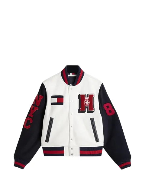 Tommy Hilfiger - Logo-Appliquã© Leather Jacket
