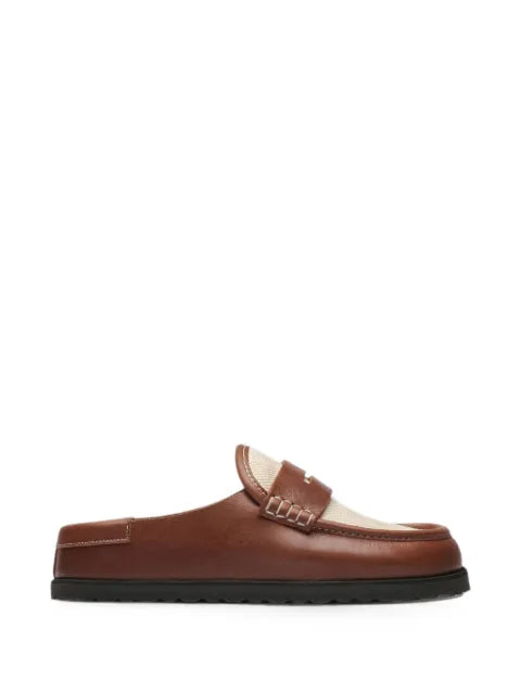 Birkenstock - Naples Calf Leather-Trimmed Canvas Sandals